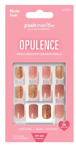 Poshmellow Opulence High Velocity Design Nails – Mocha Fever 65003 - ANNS BEAUTY SUPPLY